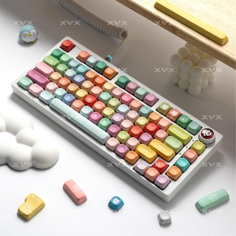 XVX Gummy Bear MOA Profile Dye-Sublimation PBT Keycap Set 134-Keys(Only Keycap, Not Include a Keyboard)