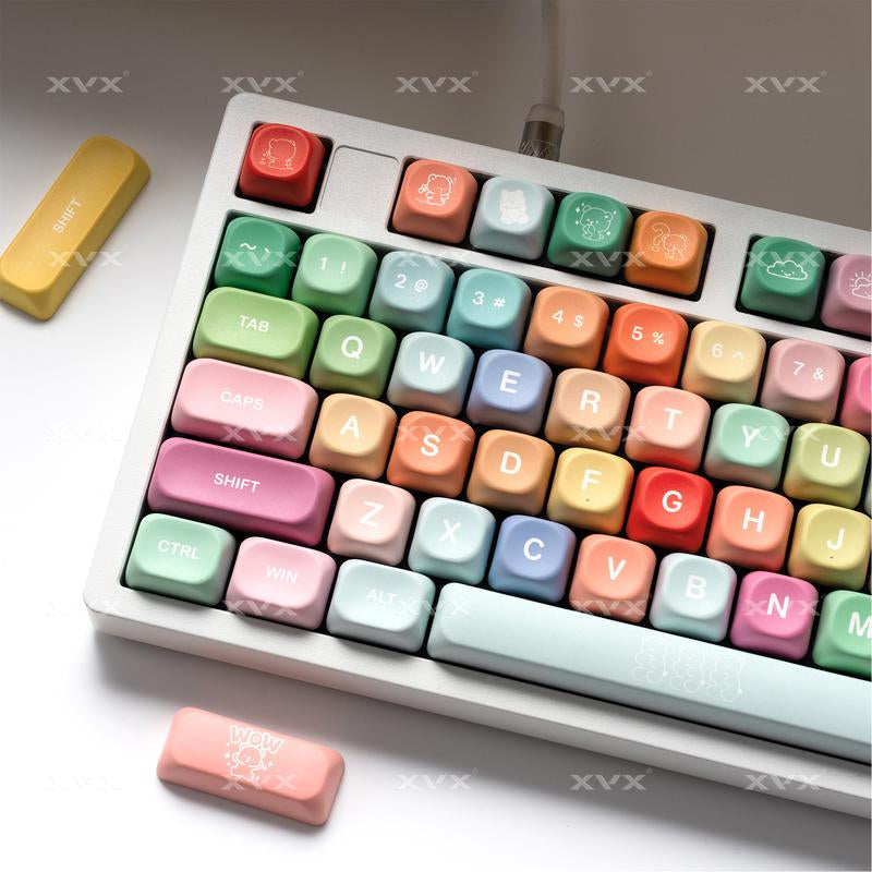 XVX Gummy Bear MOA Profile Dye-Sublimation PBT Keycap Set 134-Keys(Only Keycap, Not Include a Keyboard)