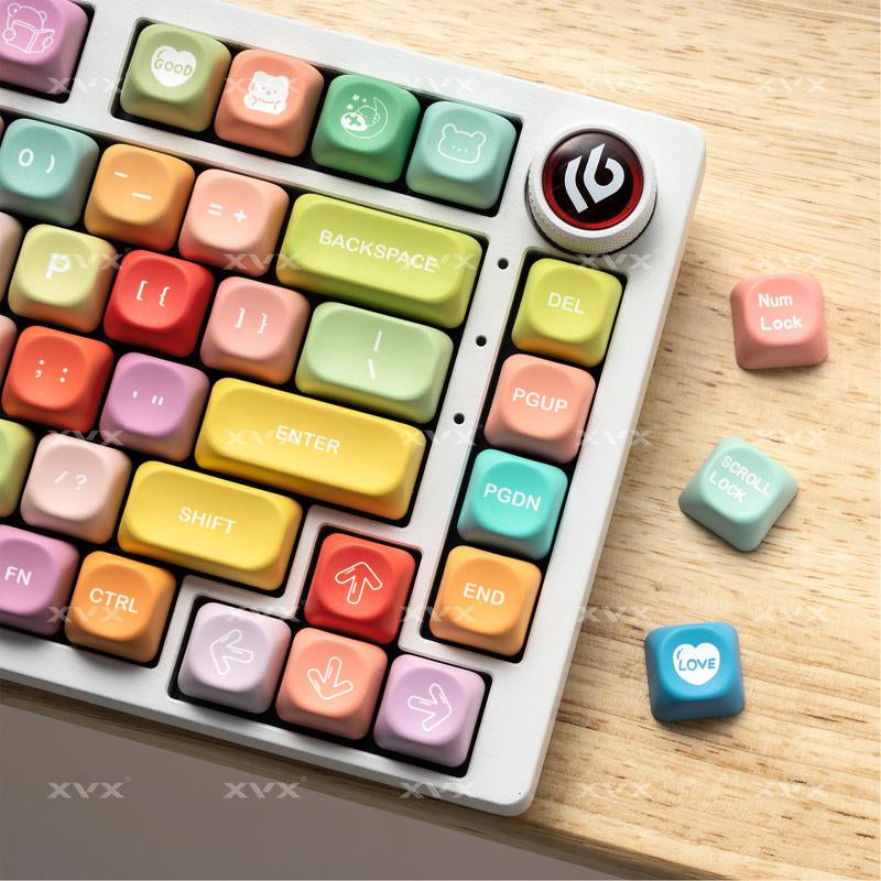 XVX Gummy Bear MOA Profile Dye-Sublimation PBT Keycap Set 134-Keys(Only Keycap, Not Include a Keyboard)