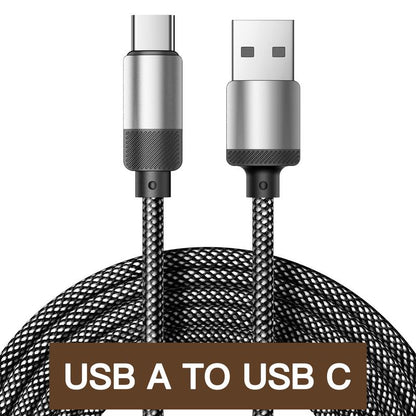 Fast Charge Magnetic Charging Cable with USB A, Type C, Lightning60W Fast Charging Anti-Tangle for Iphone 16/15, Ipad Pro, Samsung and Laptops
