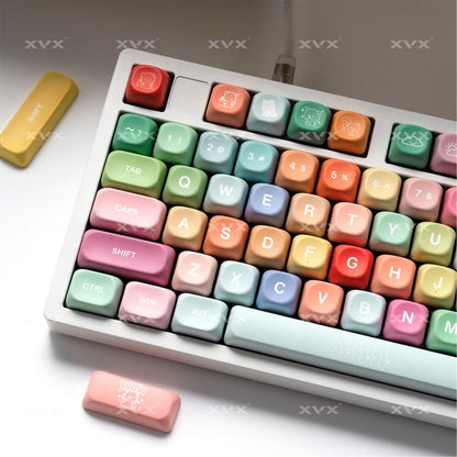XVX Gummy Bear MOA Profile Dye-Sublimation PBT Keycap Set 134-Keys（Only Keycap, Not Include a Keyboard）